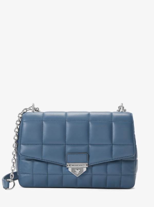 Damske Taška Cez Rameno Michael Kors SoHo Extra-Large Quilted Leather Modre - Kabelky Michael Kors Akcia | KEMNA-7859